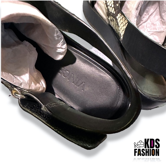 VINCE "Marett" Snake-Embossed Platform Sandals SZ 8 - Picture 8 of 11